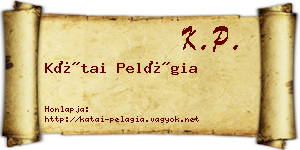 Kátai Pelágia névjegykártya